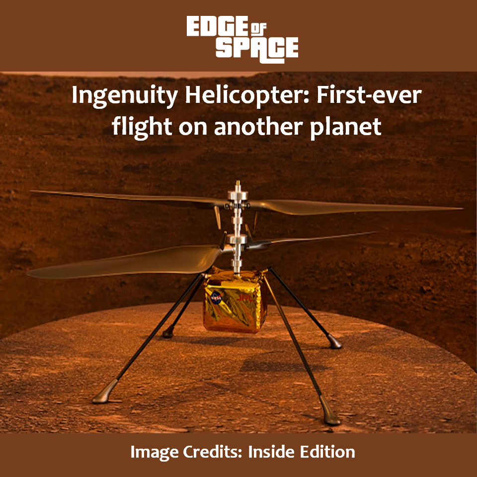 Ingenuity Helicopter First Ever Flight On Another Planet Edge Of Space 3782